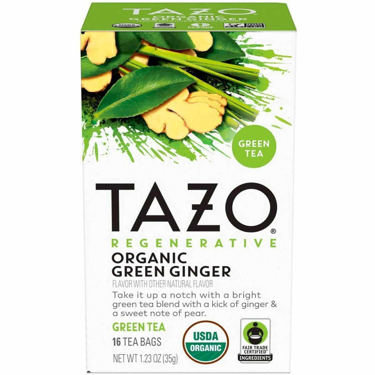 Tazo Regenerative Organic Green Ginger Green Tea Bag
