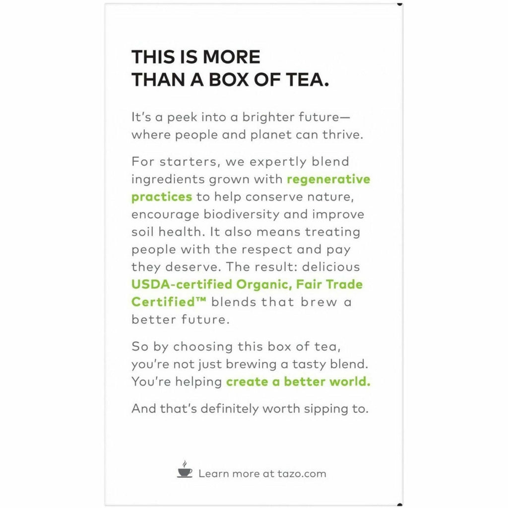 Tazo Regenerative Organic Green Ginger Green Tea Bag