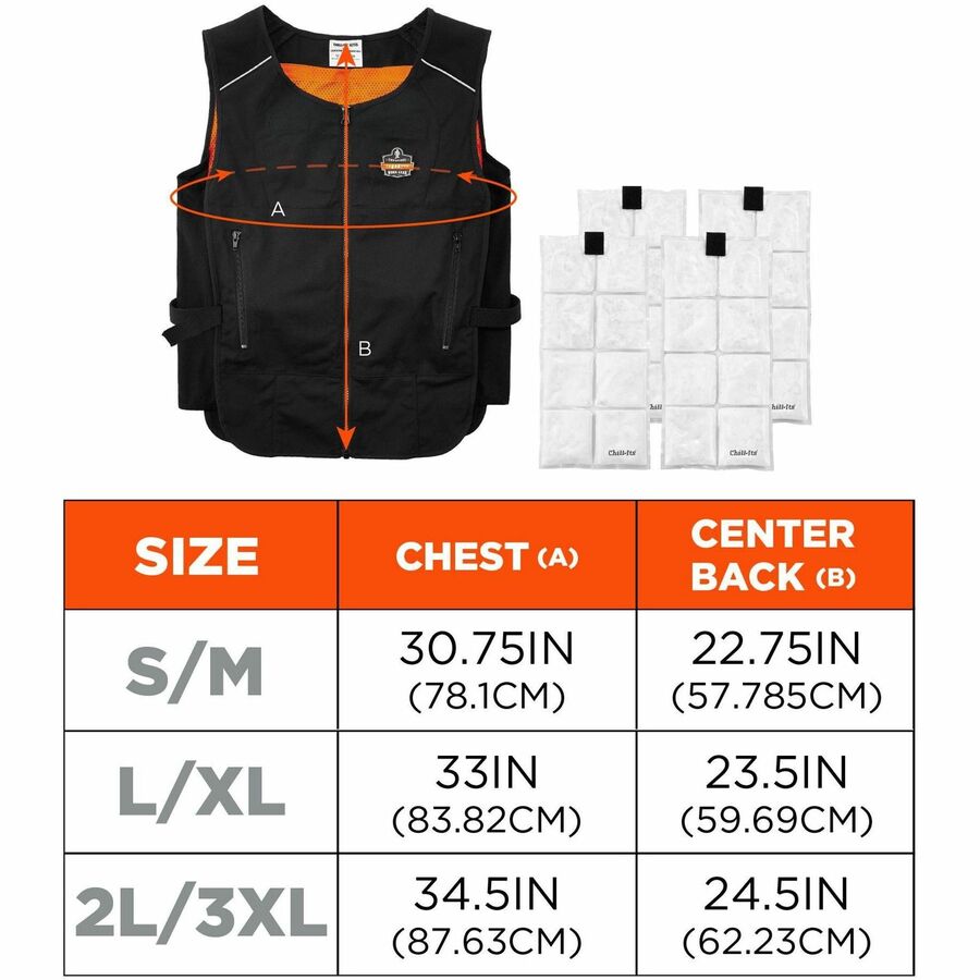Ergodyne Chill-Its 6260 Cooling Packs Vest Kit