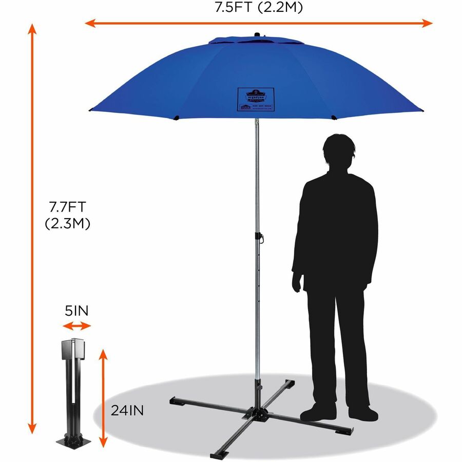 Ergodyne SHAX 6199 Lightweight Work Umbrella and Stand Kit