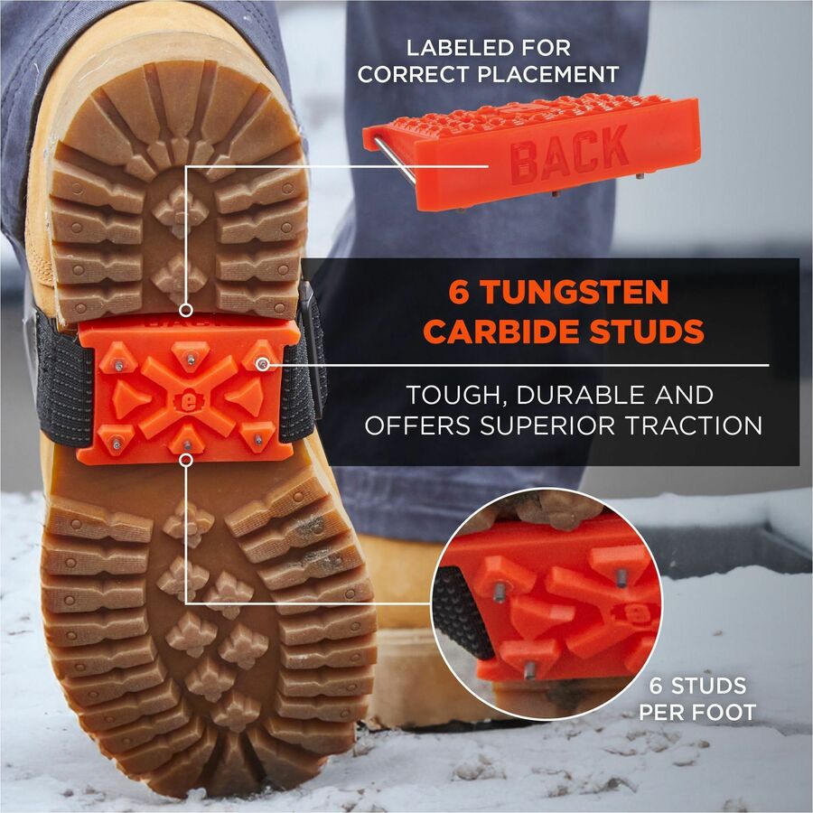 Ergodyne 6317 Mid-Sole Ice Cleats - Heeled Boot