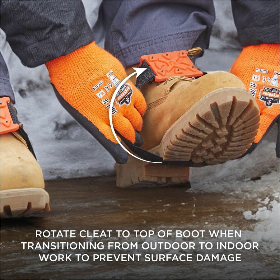 Ergodyne 6317 Mid-Sole Ice Cleats - Heeled Boot