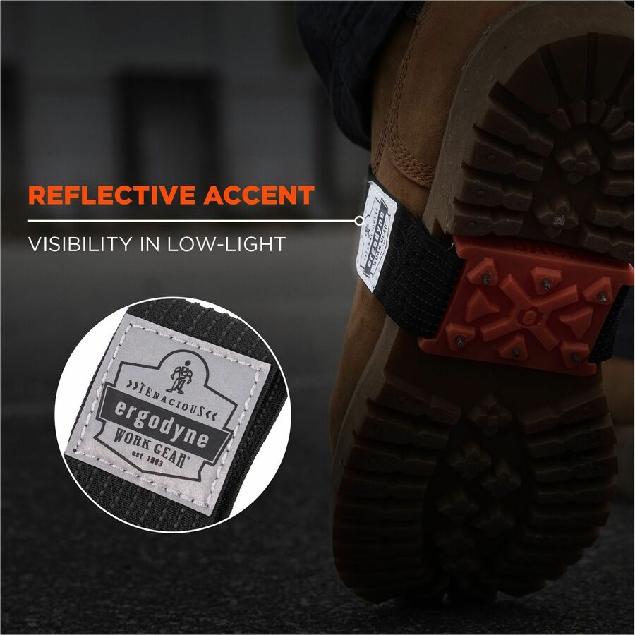 Ergodyne 6317 Mid-Sole Ice Cleats - Heeled Boot