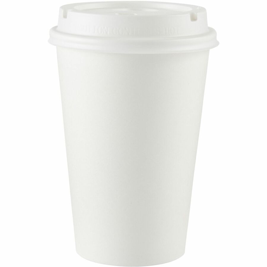 Dixie 16 Ounce Paper Hot Cups, White, 20 / Cartons / 50 Count Per Pack