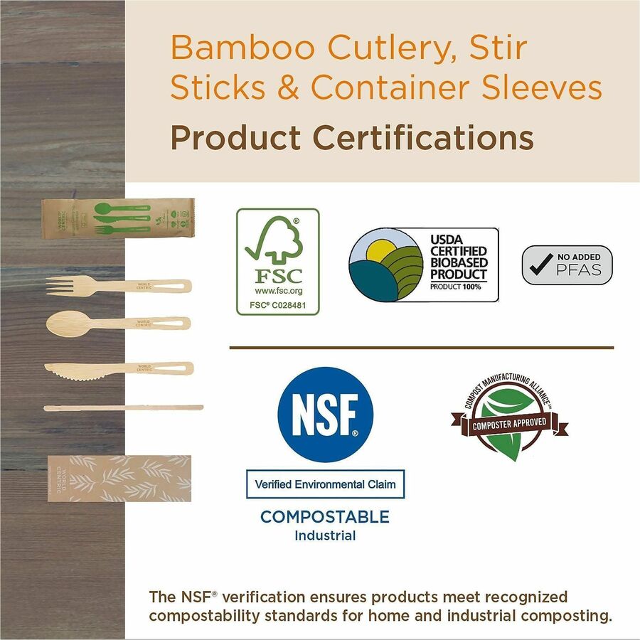 World Centric Compostable Bamboo Cutlery