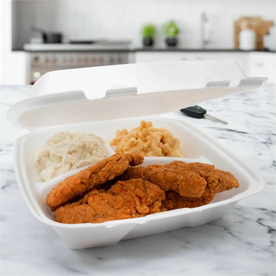 Dart Hinged Foam Takeout Container