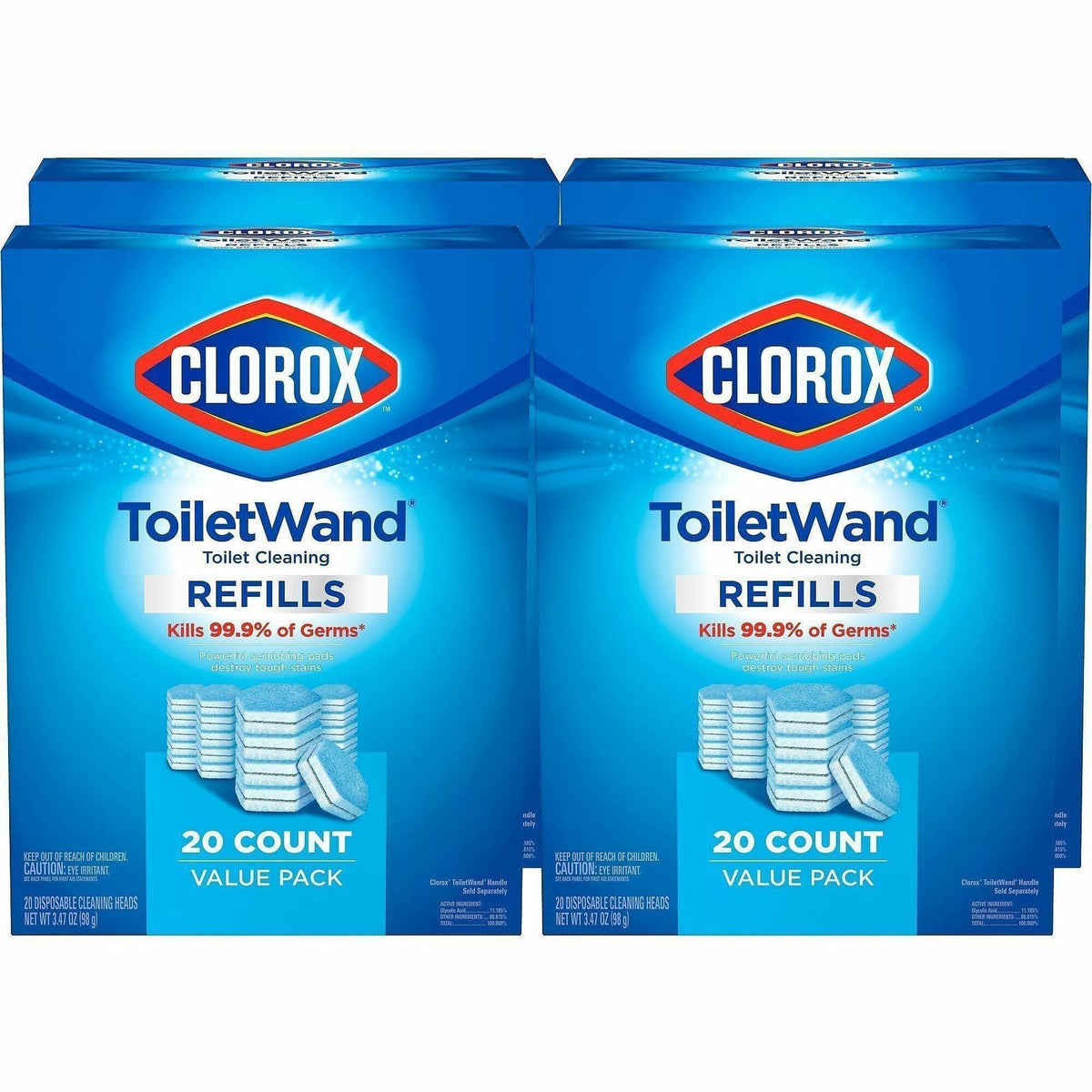 Clorox ToiletWand Toilet Cleaning and Disinfecting Scrubbing Pads Refills