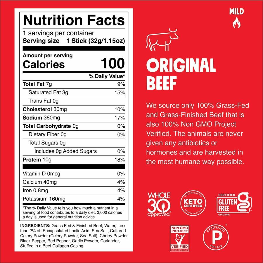 CHOMPS Original Beef Snack Sticks