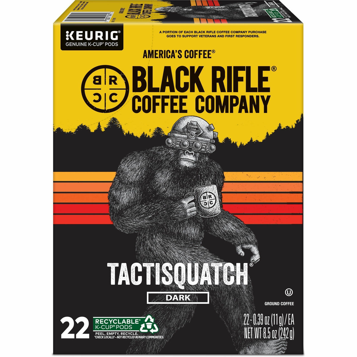Black Rifle K-Cup, Ground Tactisquatch Coffee