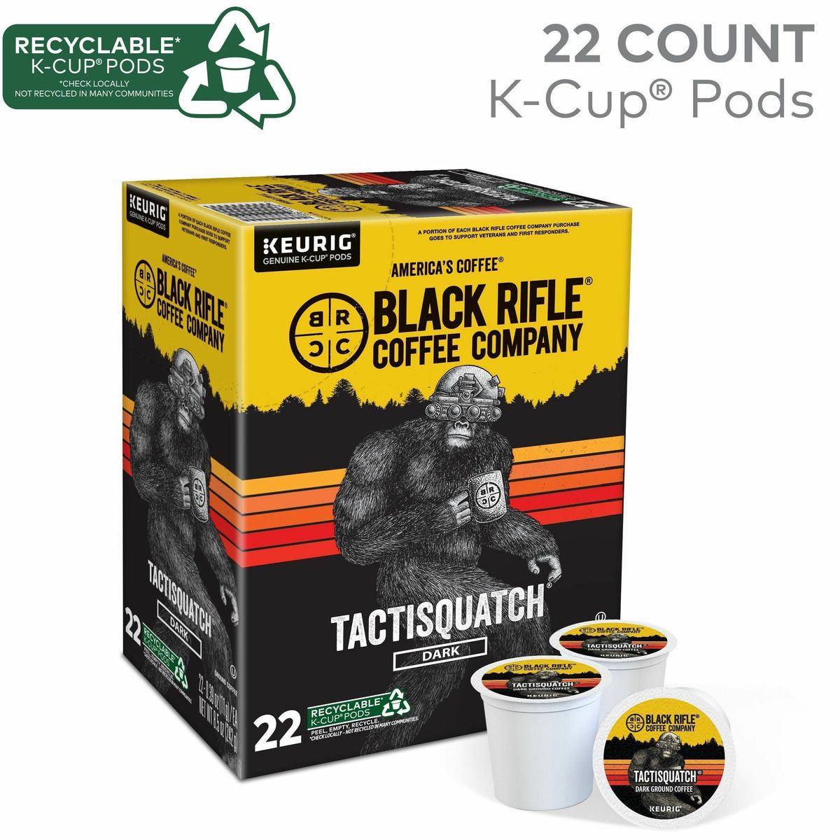 Black Rifle K-Cup, Ground Tactisquatch Coffee