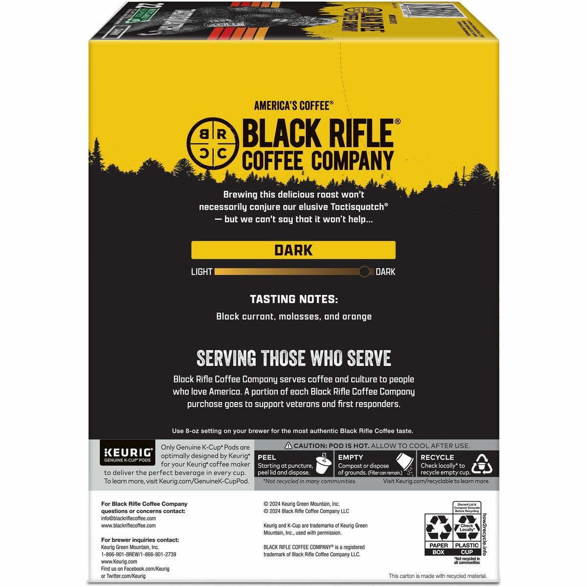 Black Rifle K-Cup, Ground Tactisquatch Coffee