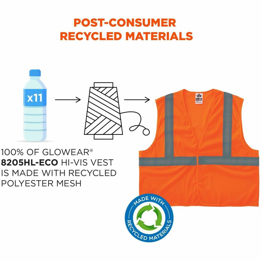 Ergodyne GloWear 8205HL-ECO Recycled Hi-Vis Vests