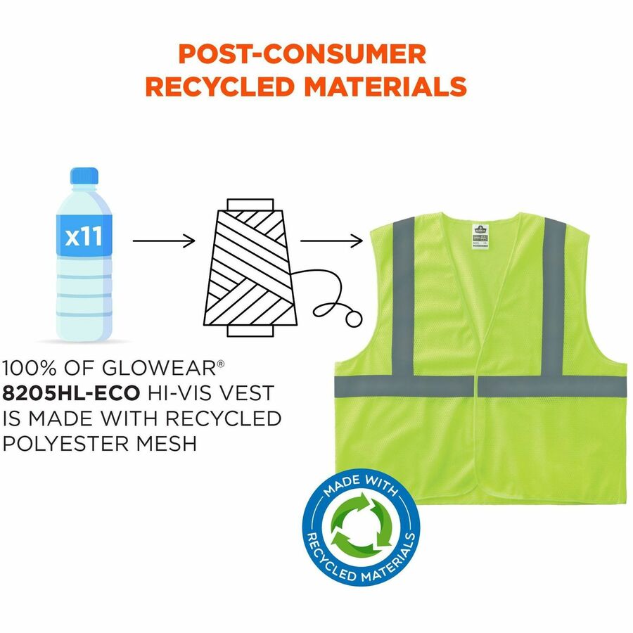Ergodyne GloWear 8205HL-ECO Recycled Hi-Vis Vests