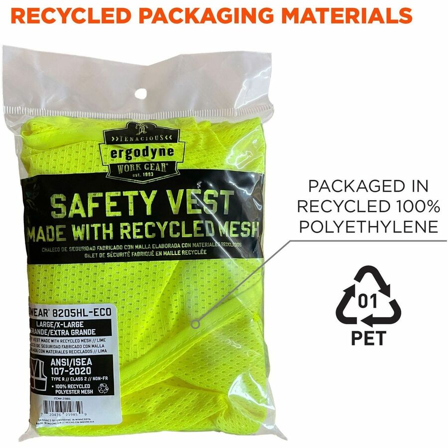 Ergodyne GloWear 8205HL-ECO Recycled Hi-Vis Vests