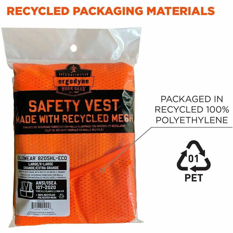 Ergodyne GloWear 8205HL-ECO Recycled Hi-Vis Vests