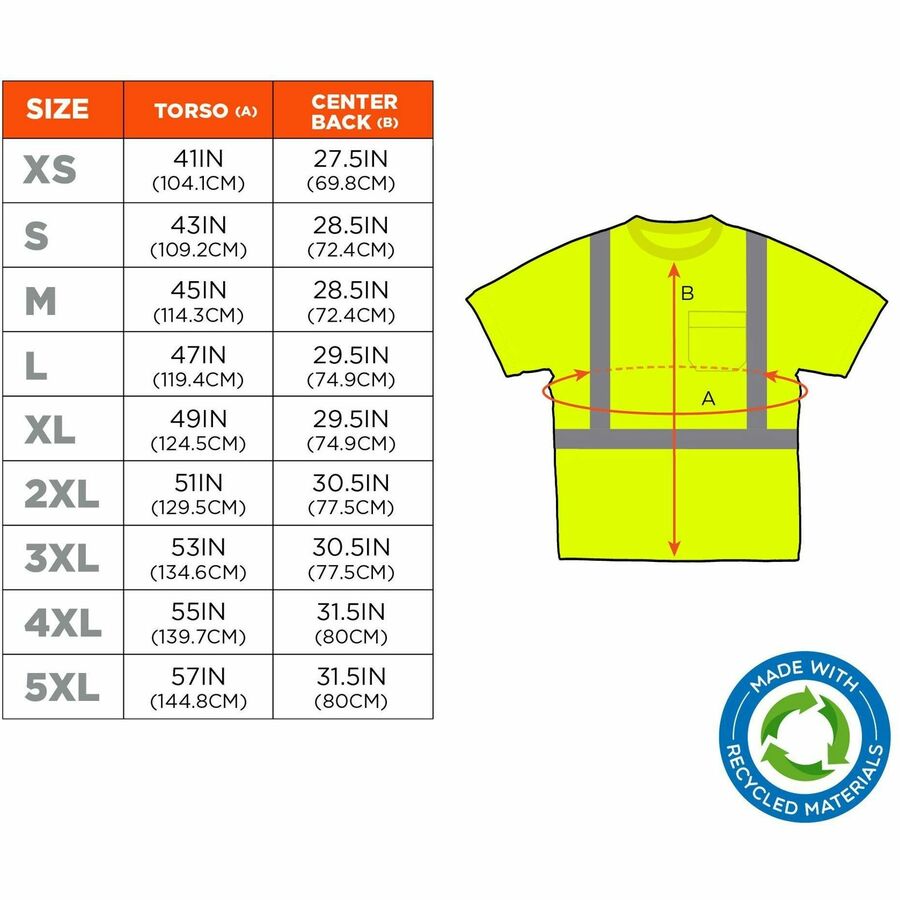 Ergodyne 8289-ECO Recycled Hi-Vis T-Shirt