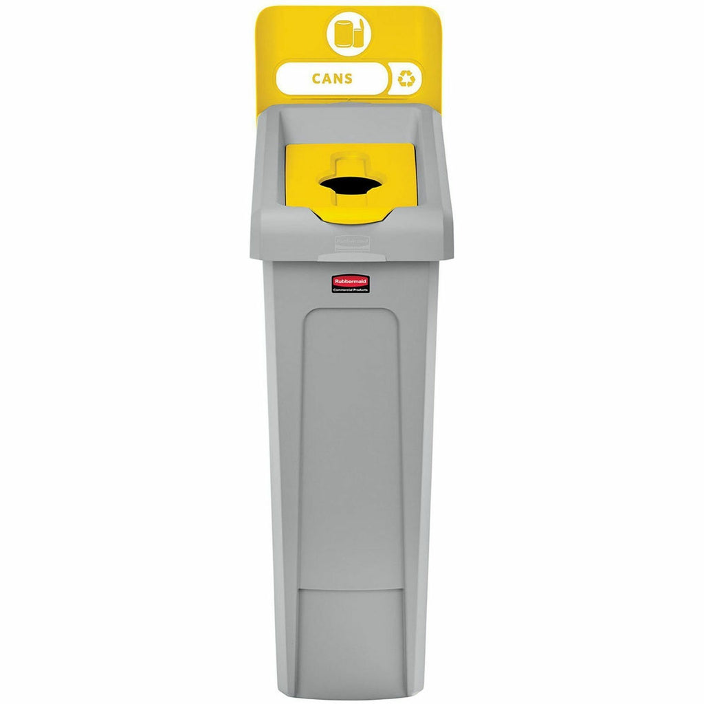 Rubbermaid Commercial Slim Jim Recycling Station 1-Stream Bottles/Cans, 23 Gal