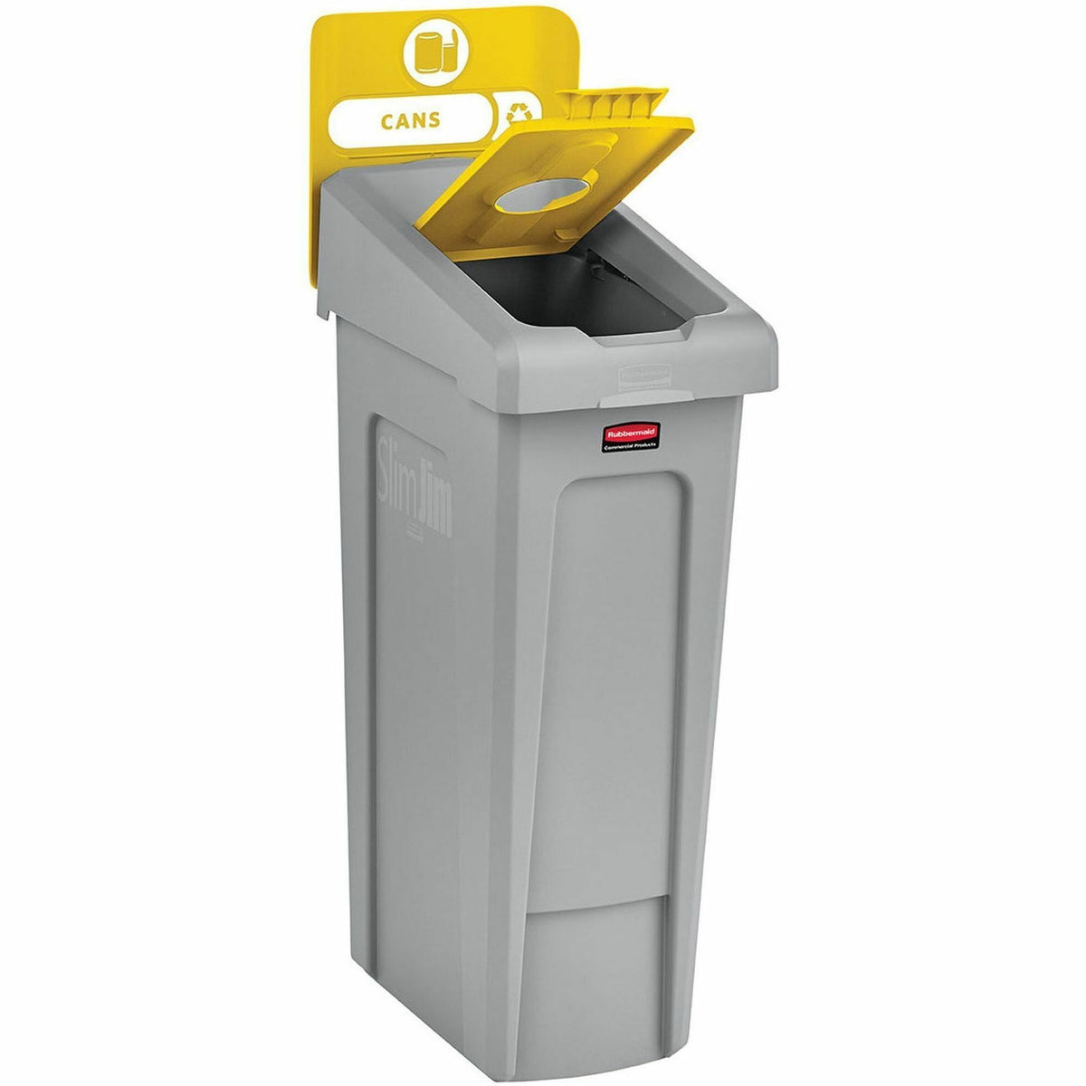 Rubbermaid Commercial Slim Jim Recycling Station 1-Stream Bottles/Cans, 23 Gal