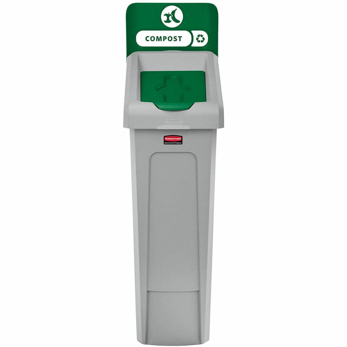 Rubbermaid Commercial Slim Jim Recycling Station 1-Stream Compost, 23 Gal