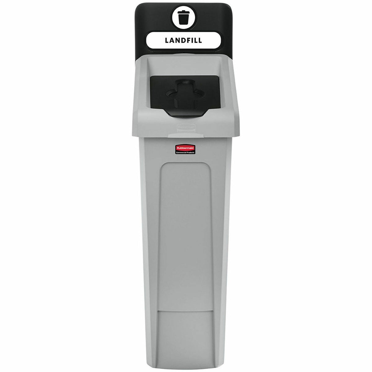 Rubbermaid Commercial Slim Jim Recycling Station 1-Stream Landfill, 23 Gal