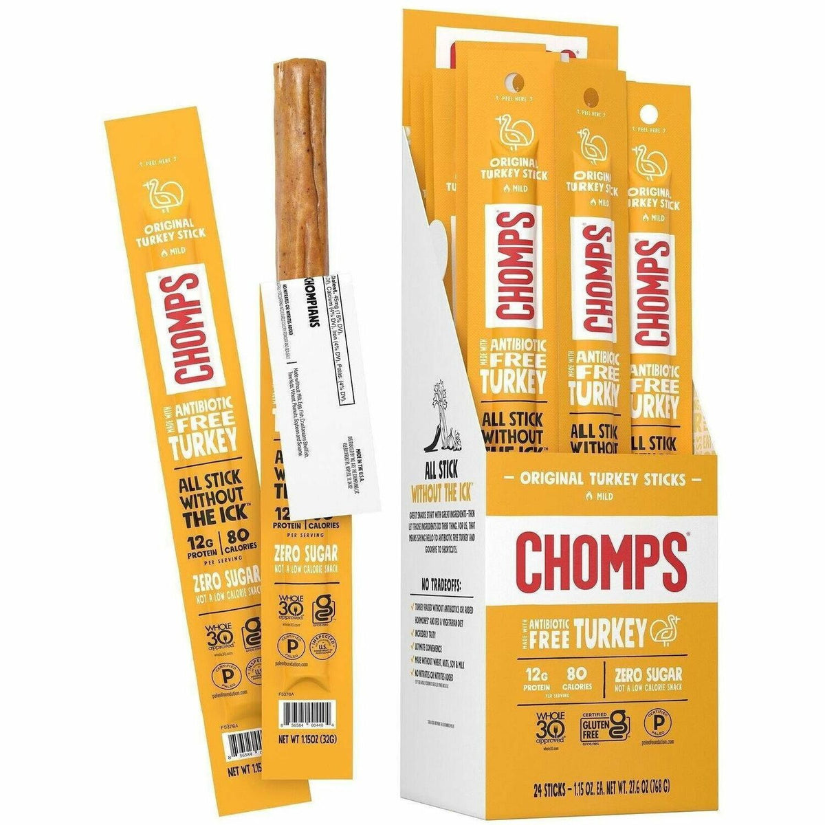 CHOMPS Original Turkey Snack Sticks
