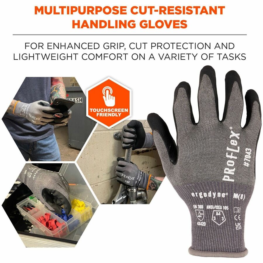 Ergodyne 7043 Nitrile-Coated Cut-Resistant Gloves
