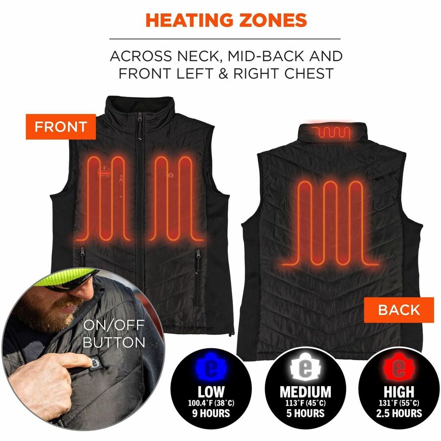 Ergodyne N-Ferno 6495 Rechargeable Heated Vests
