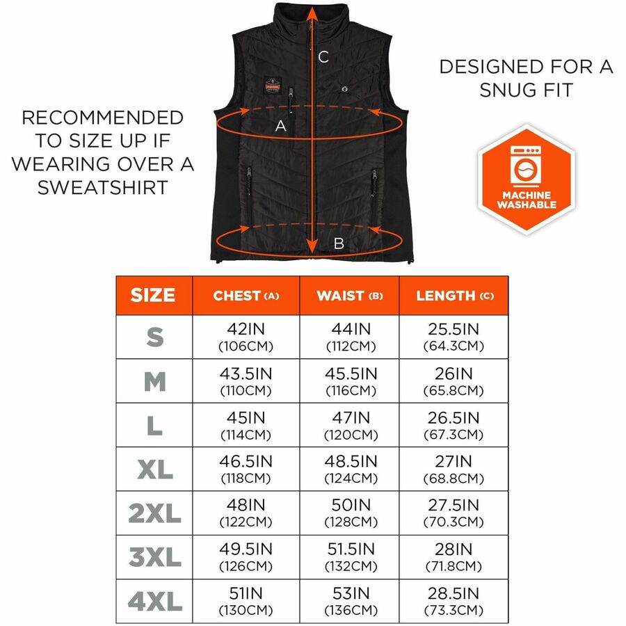 Ergodyne N-Ferno 6495 Rechargeable Heated Vests