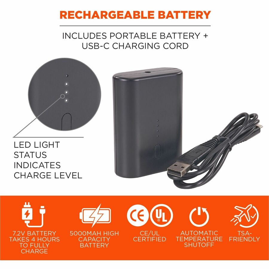 Ergodyne 6495B 5000 mAh Power Bank