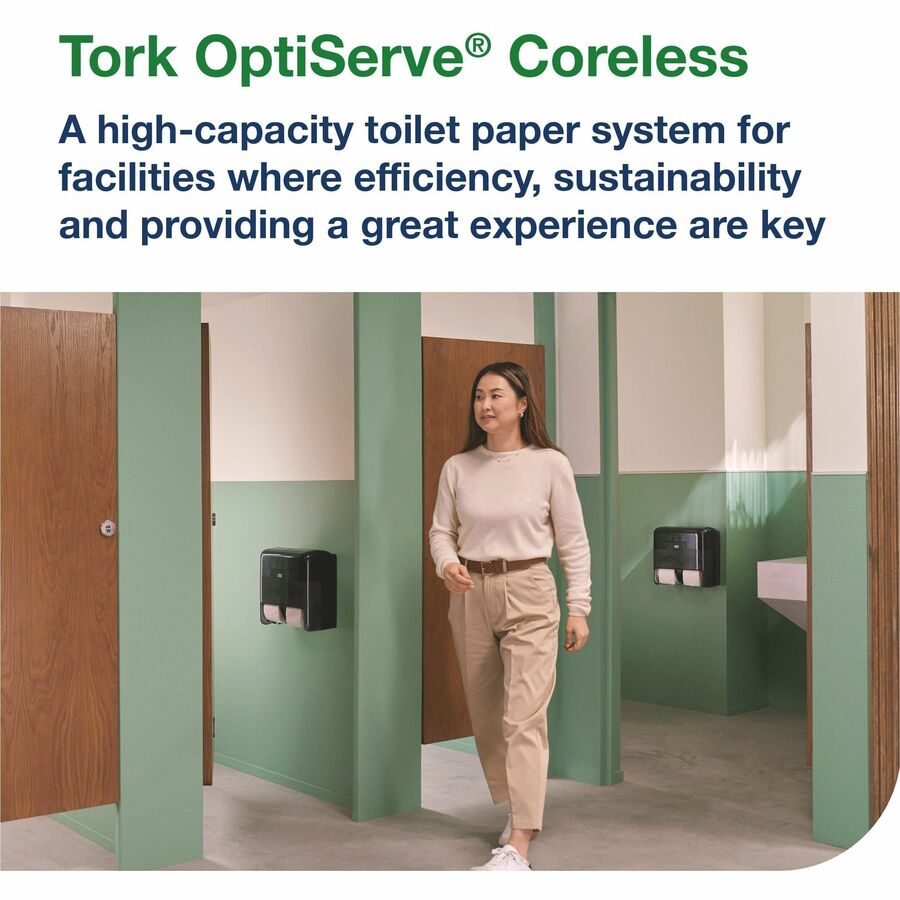 TORK OptiServe High Capacity Coreless Toilet Paper White T5