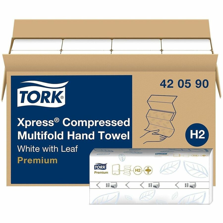 TORK Xpress Compressed Multifold Hand Towel White H2