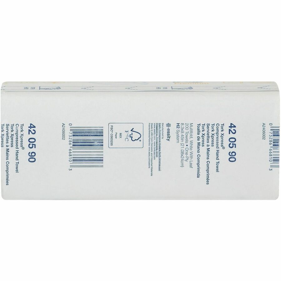 TORK Xpress Compressed Multifold Hand Towel White H2