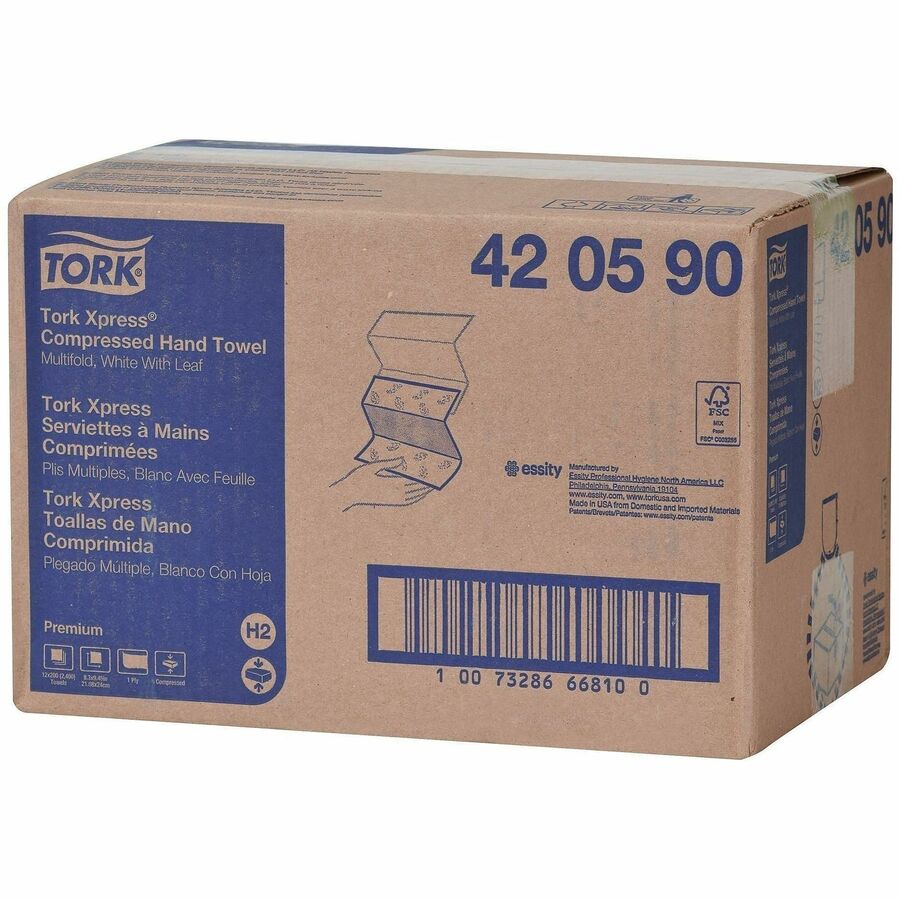 TORK Xpress Compressed Multifold Hand Towel White H2