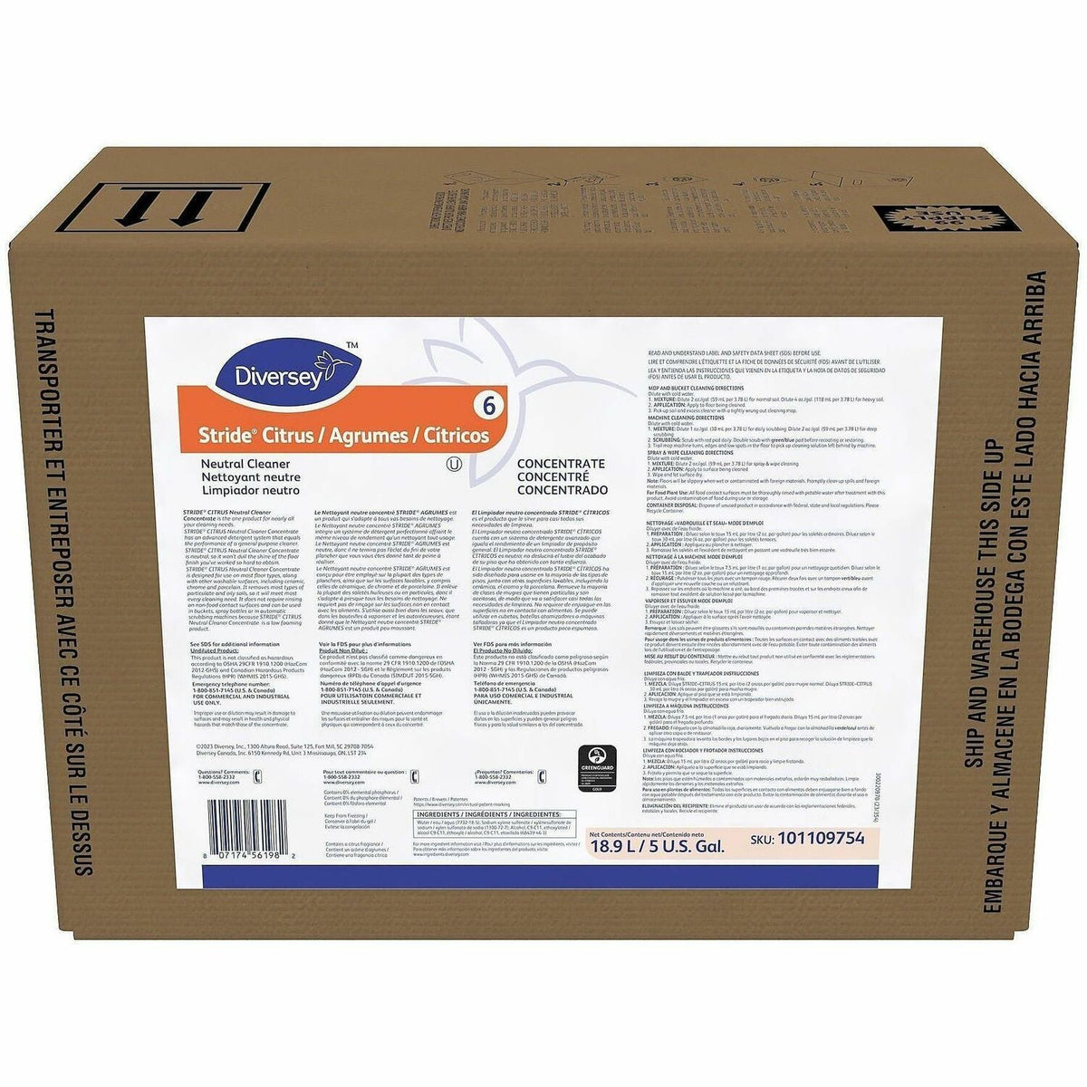 Diversey Stride Neutral Concentrated Cleaner