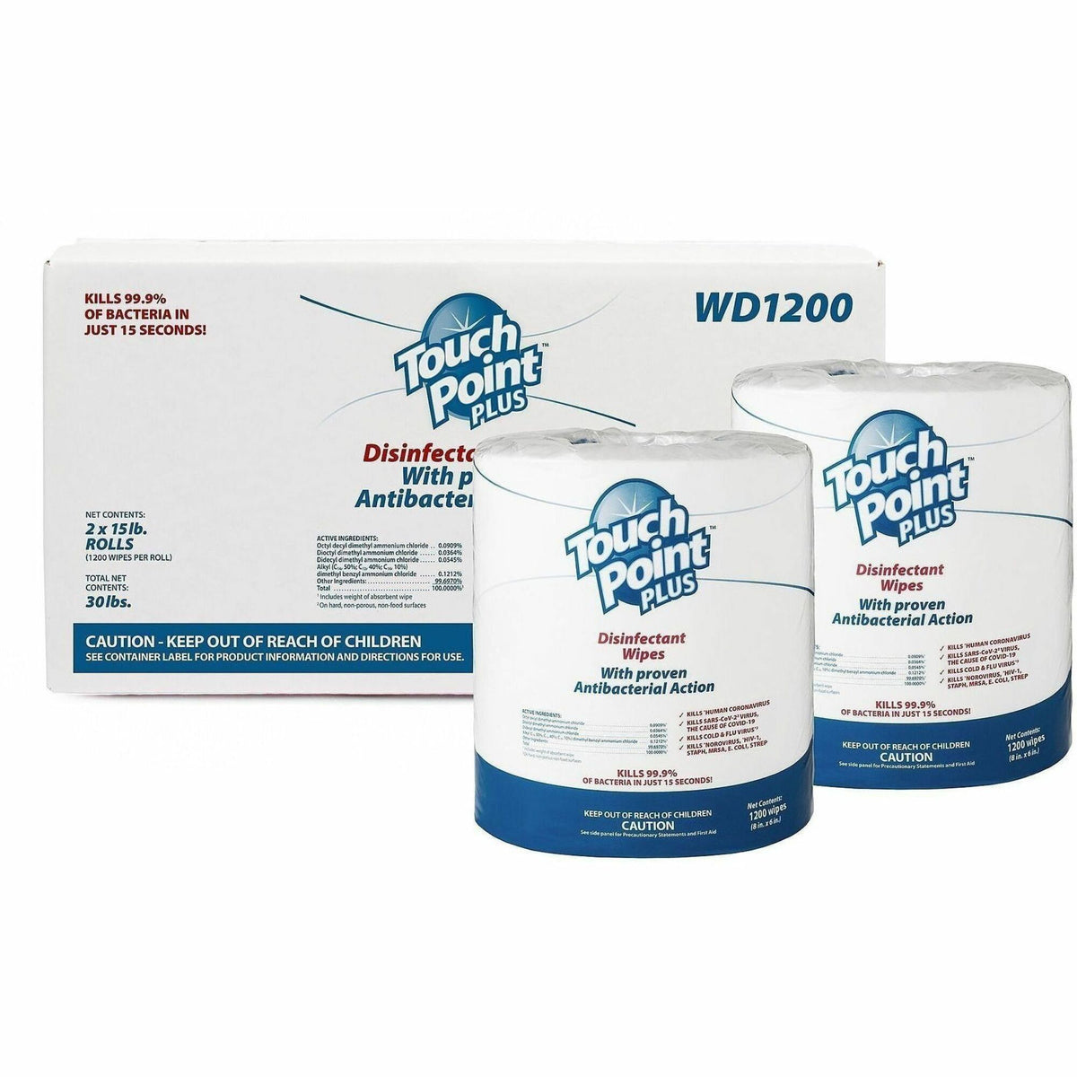 Touch Point® Plus Disinfectant Wipes