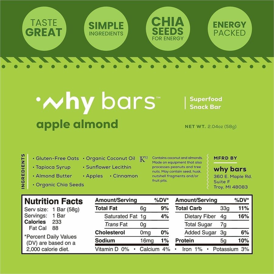 Why Bars Superfood Protein Snack Bars