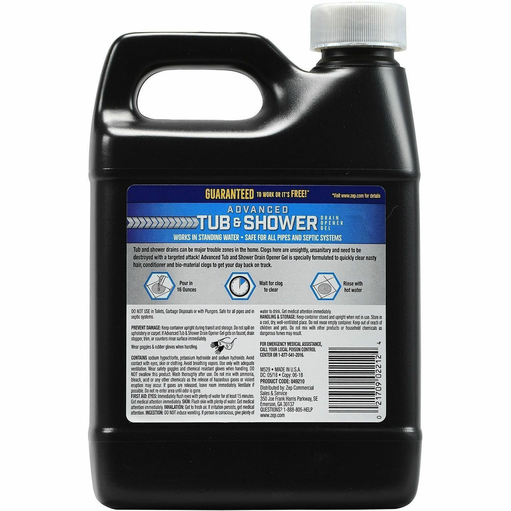 Zep Commercial Advanced Tub and Shower Drain Opener Gel