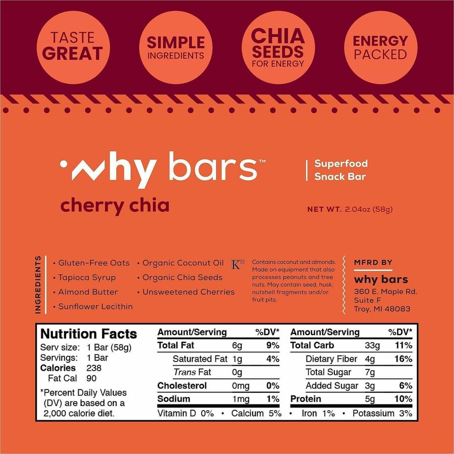 Why Bars Superfood Protein Snack Bars