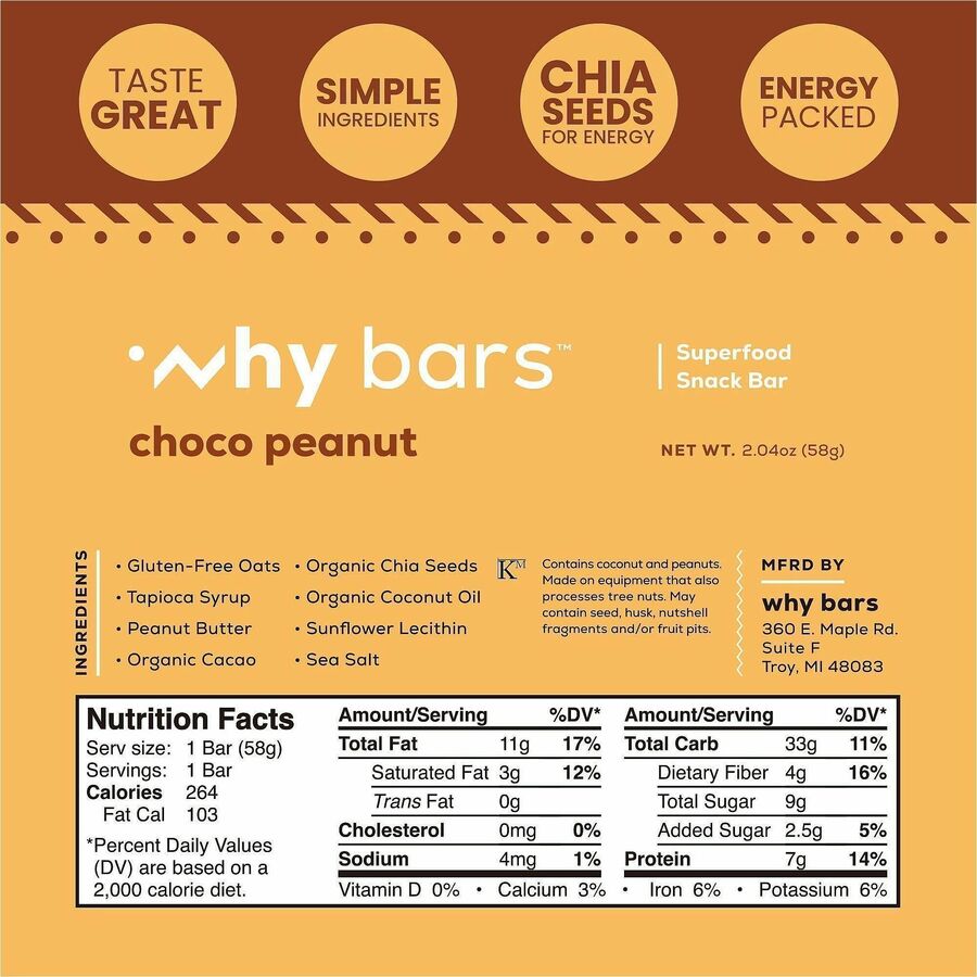 Why Bars Superfood Protein Snack Bars