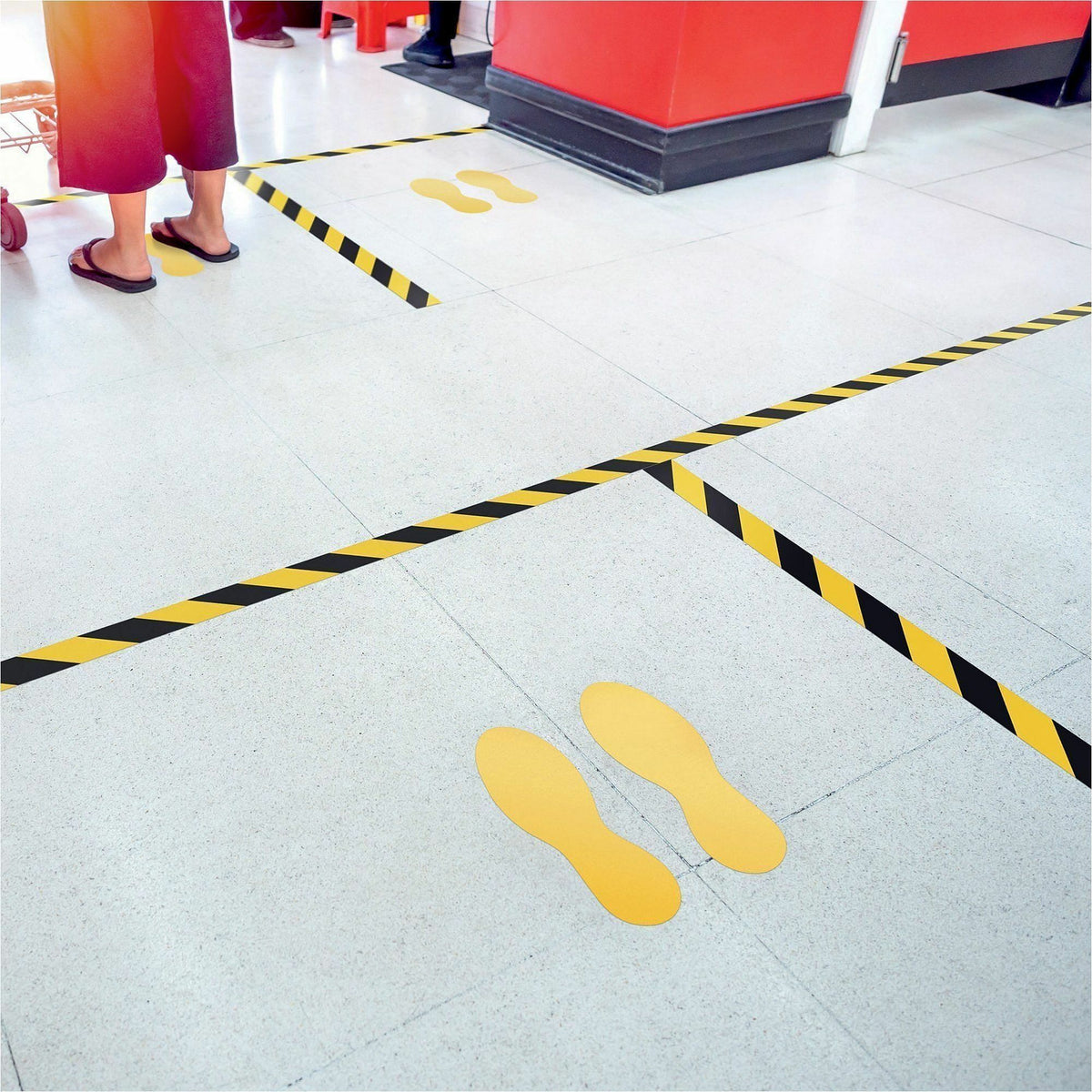 DURABLE Floor Marking Shape: 'Foot' - 5 Pairs