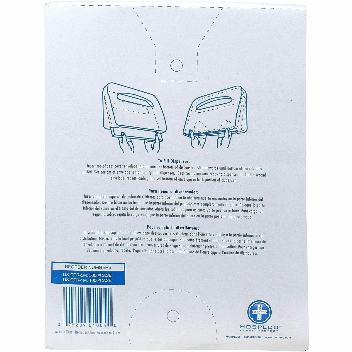 Hospeco Recycled Paper Toilet Seat Covers