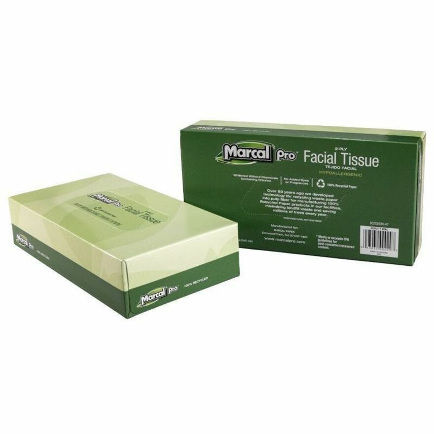 Marcal Recycled 2-Ply Facial Tissues