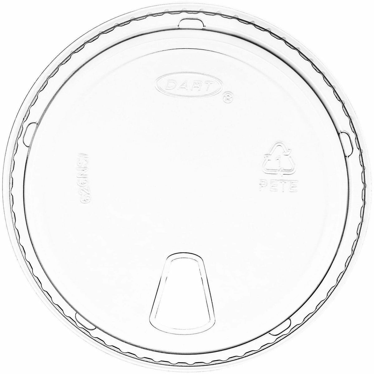 Dart 12-24 oz PET Strawless Lid - Clear