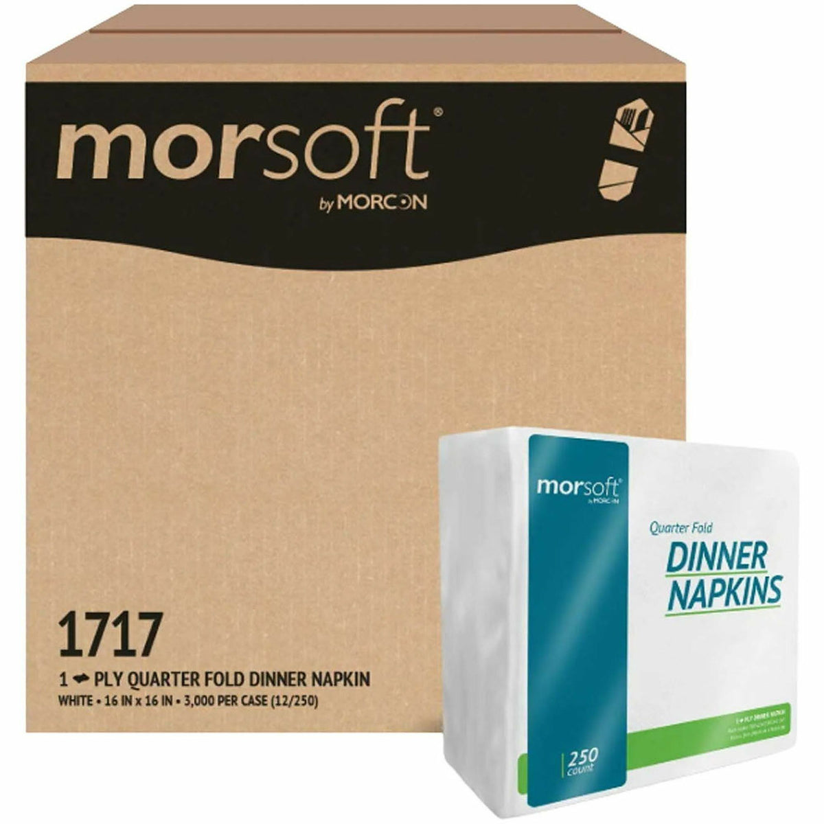 Morcon Morsoft Quarter-Fold Dinner Napkins