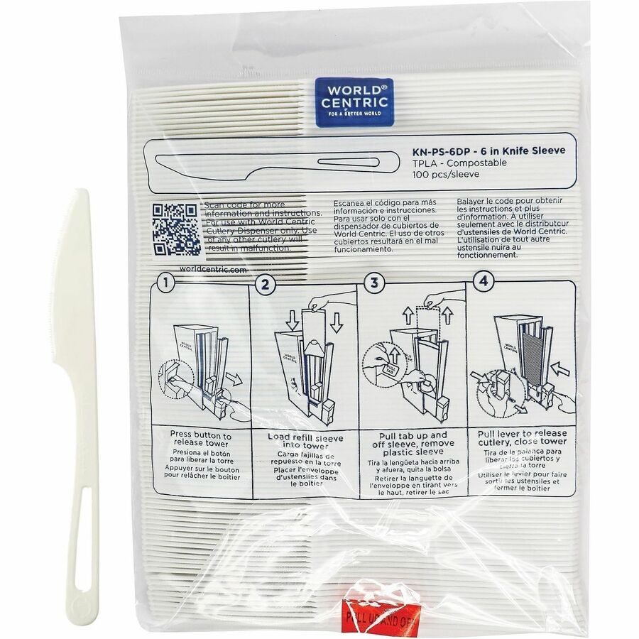 World Centric Compostable White Utensil Refill Sleeves
