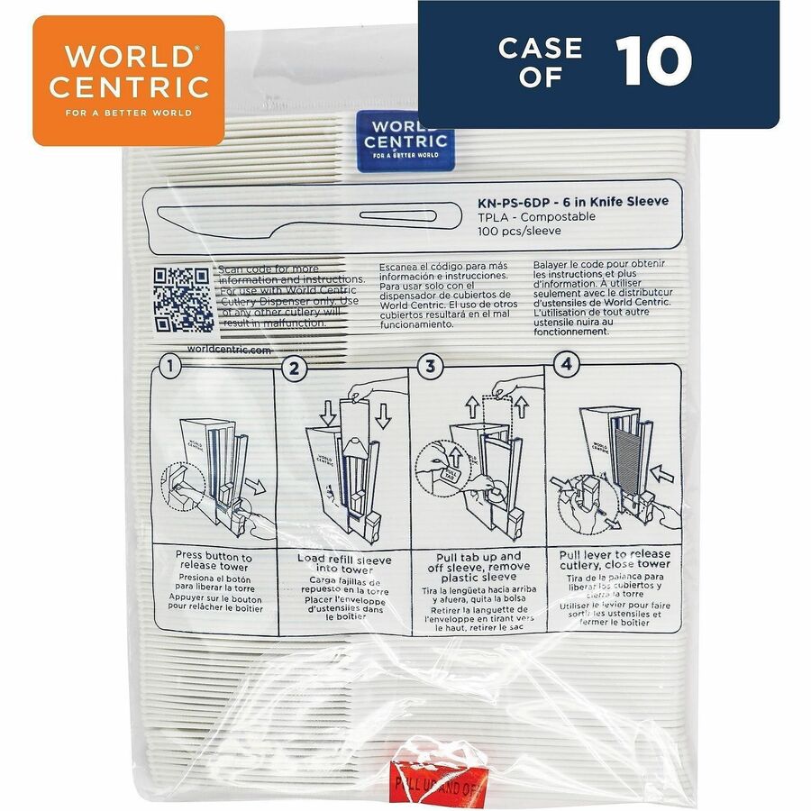World Centric Compostable White Utensil Refill Sleeves