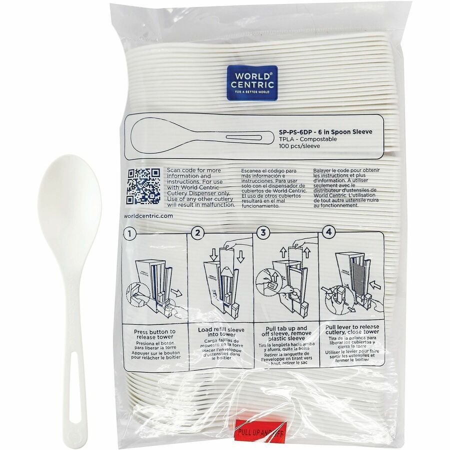 World Centric Compostable White Utensil Refill Sleeve