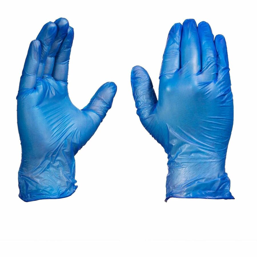 Gloveworks Industrial Blue Powder-Free Vinyl Gloves