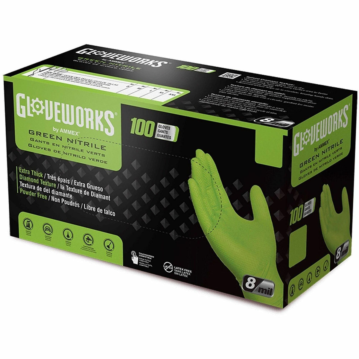 Gloveworks Industrial RDT Powder-Free Nitrile Gloves