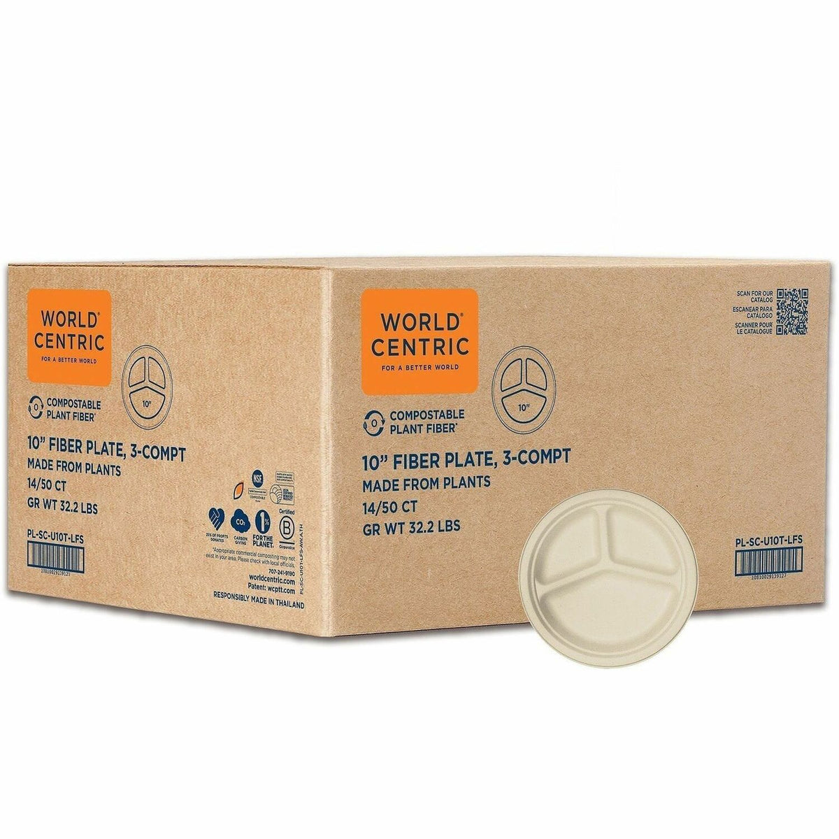World Centric Compostable Fiber Plates